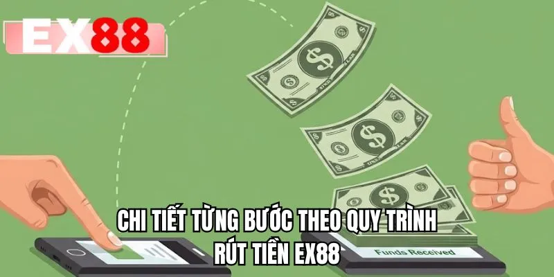 Chi tiết từng bước theo quy trình rút tiền EX88